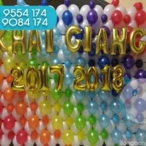Tường bong bóng trang trí sự kiện 5/9 ngày khai giảng TBB035