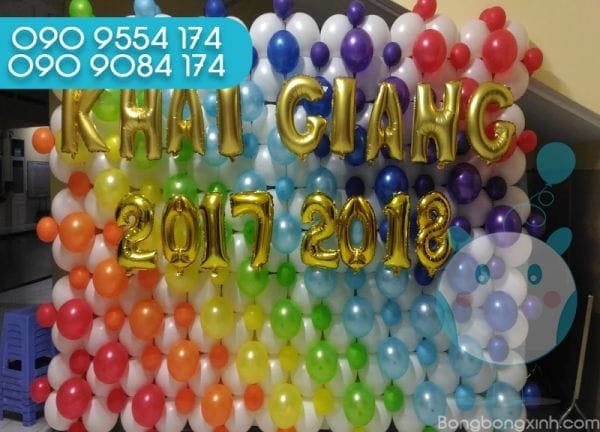 Tường bong bóng trang trí sự kiện 5/9 ngày khai giảng TBB035 Tường bong bóng trang trí sự kiện 5/9 ngày khai giảng TBB035