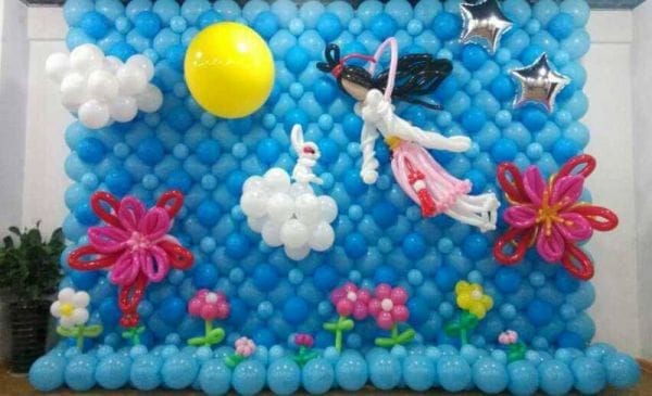 Tường bong bóng đẹp trang trí trung thu cho bé TBB034 Tường bong bóng đẹp trang trí trung thu cho bé TBB034