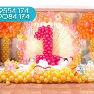 Trang trí sân khấu thôi nôi cho bé SK058