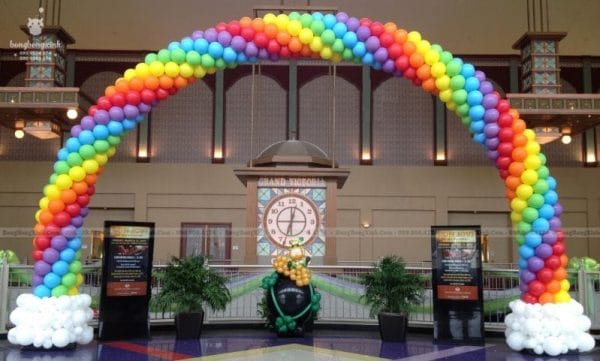 Cổng chào sinh nhật bong bóng Rainbow CB138