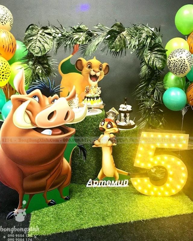 Bàn gallery sinh nhật Lion King BQ191 Bàn gallery sinh nhật Lion King BQ191