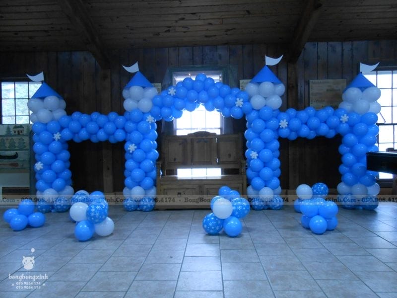 Cổng chào sinh nhật bong bóng cung điện CB141 Cổng chào sinh nhật bong bóng cung điện CB141