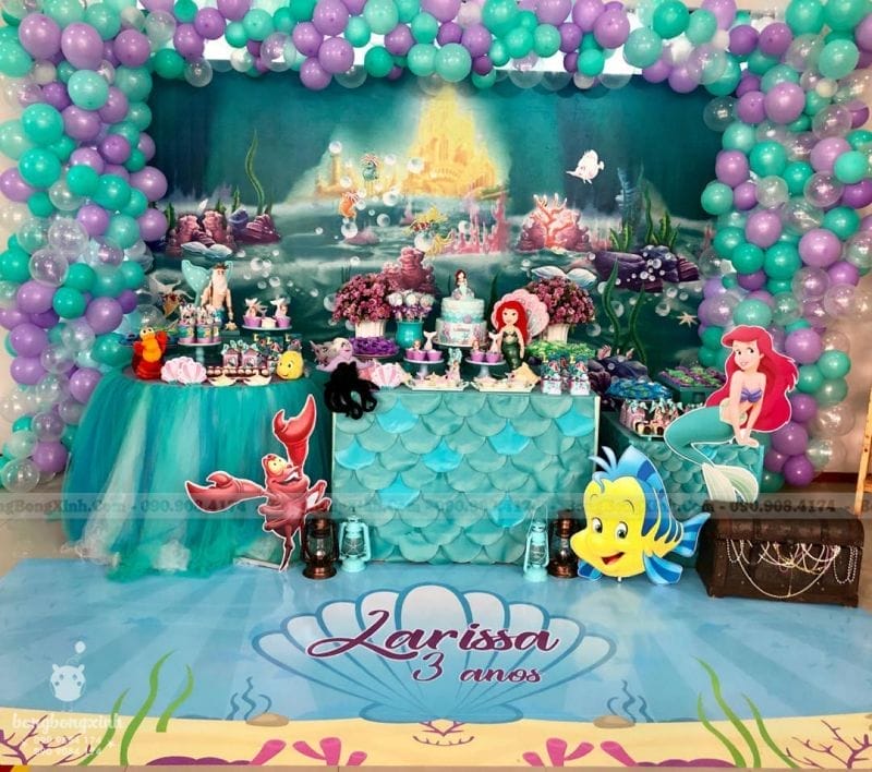 Bàn quà sinh nhật nàng tiên cá BQ211