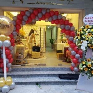 Cổng chào khai trương cùng trụ bong bóng sự kiện BBX172