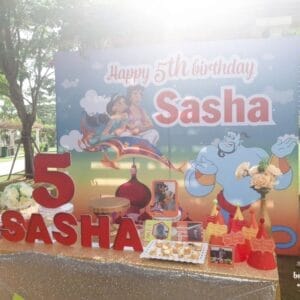 Trang trí sinh nhật trọn gói Alladin và cây đèn thần BBX181