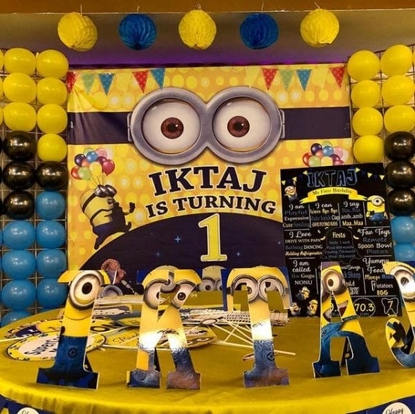 Trang trí backdrop sinh nhật trọn gói Minion BBX231 Trang trí backdrop sinh nhật trọn gói Minion BBX231