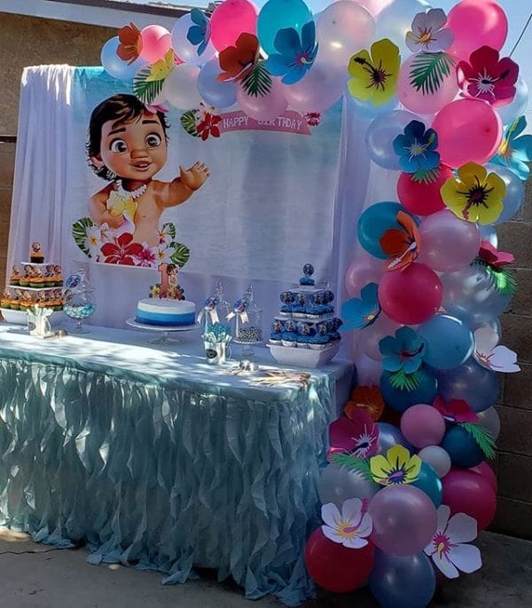 Trang trí sinh nhật trọn gói Baby Moana góc nhìn 1 Trang trí sinh nhật trọn gói Baby Moana góc nhìn 1