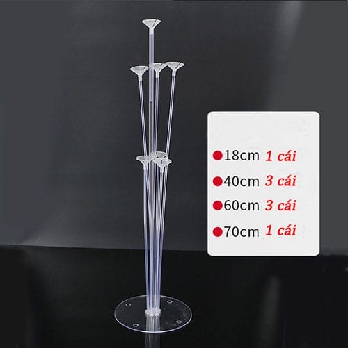 Que bóng trong suốt làm trụ bong bóng giả bay