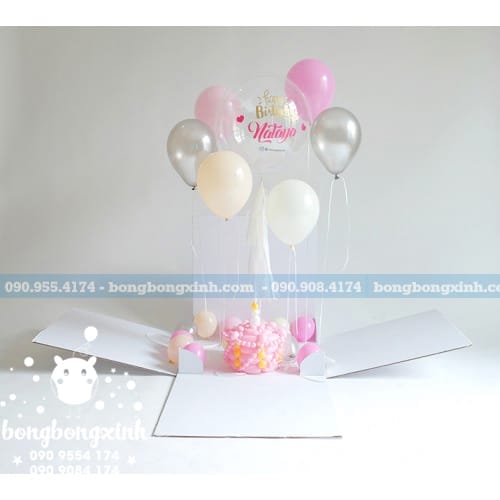 Hộp Surprise sinh nhật kèm bong bóng SUR002