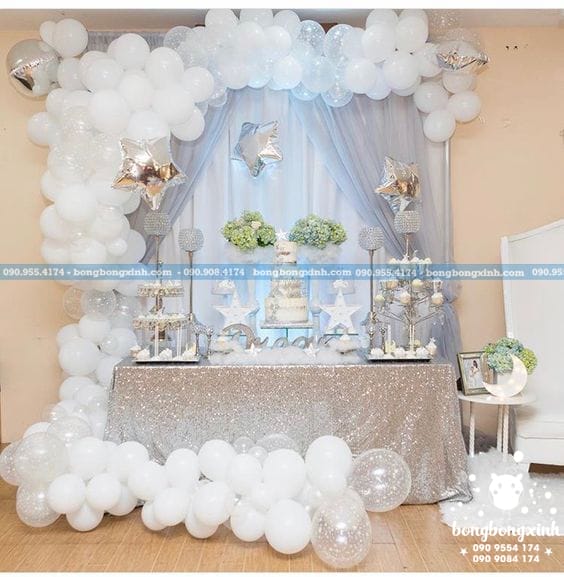 backdrop sinh nhật tại nhà cho các bé gái BBBN133