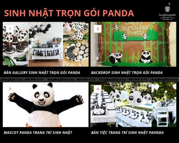 Sinh nhật trọn gói Panda SET001