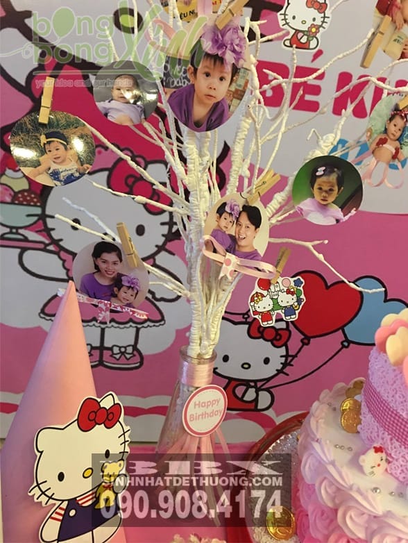 Cây treo ảnh phụ kiện trang trí sinh nhật