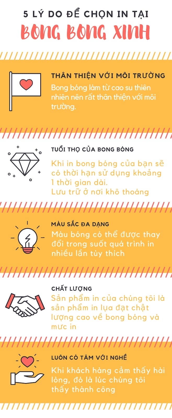 Năm lý do nên chọn in bong bóng tại Bong Bóng Xinh Năm lý do nên chọn in bong bóng tại Bong Bóng Xinh