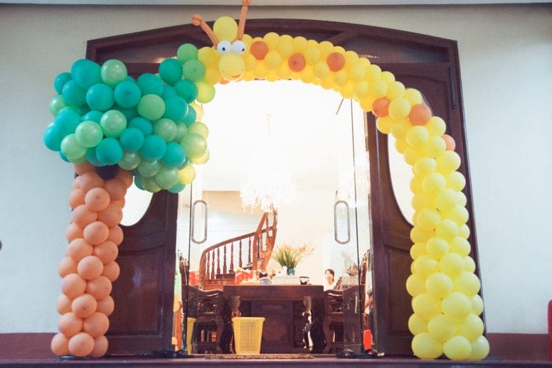 Cổng chào hưu cao cổ cho sinh nhật bé 2 tuổi Cổng chào hưu cao cổ cho sinh nhật bé 2 tuổi