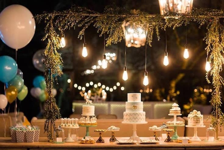 Góc lung linh của buổi sinh nhật về đêm