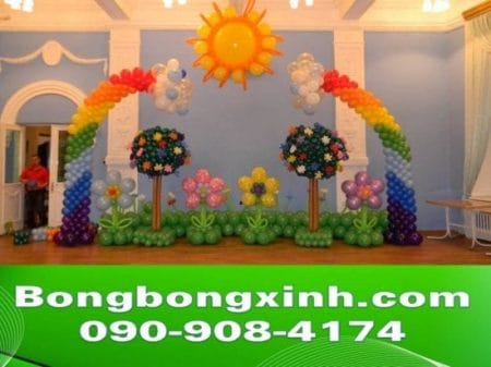 Sân khấu sắc màu sinh nhật cho bé Sân khấu sắc màu sinh nhật cho bé