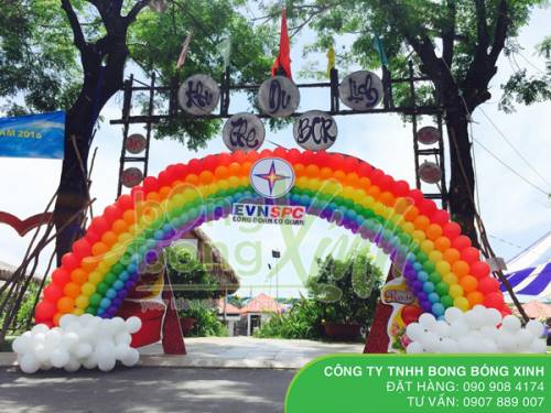 Trang trí bong bóng tại khu du lịch The BCR