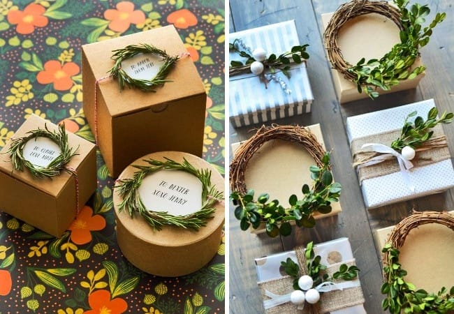 Vòng hoa mini màu xanh lá cây