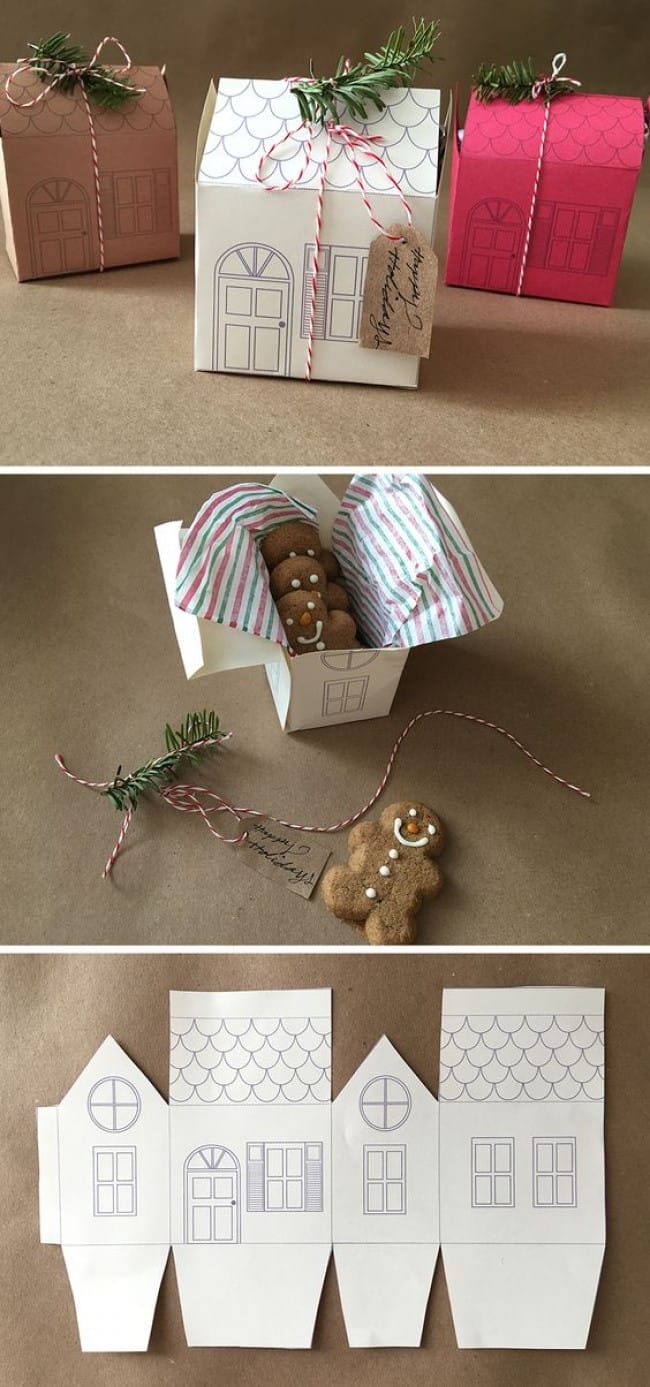 Cách gói hộp quà ngôi nhà mini bằng giấy