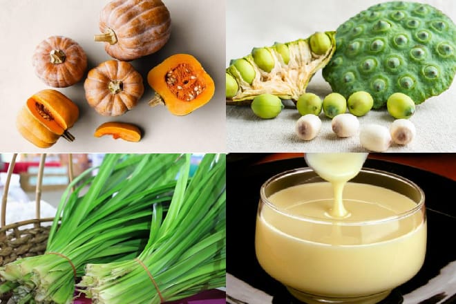 Cách làm sữa bí đỏ thơm ngon, bổ dưỡng tại nhà Nguyên liệu sữa bí đỏ hạt sen