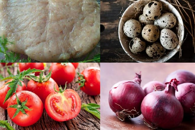 Nguyên liệu cho món chả cá sốt cà chua bọc trứng