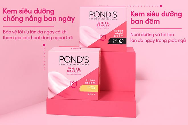 Review kem dưỡng trắng da Pond's White Beauty ngày và đêm phương pháp sử dụng
