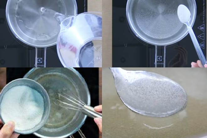 3 cách làm trân châu trắng tại nhà đơn giản mà ngon Khuấy bột để làm trân châu thủy tinh