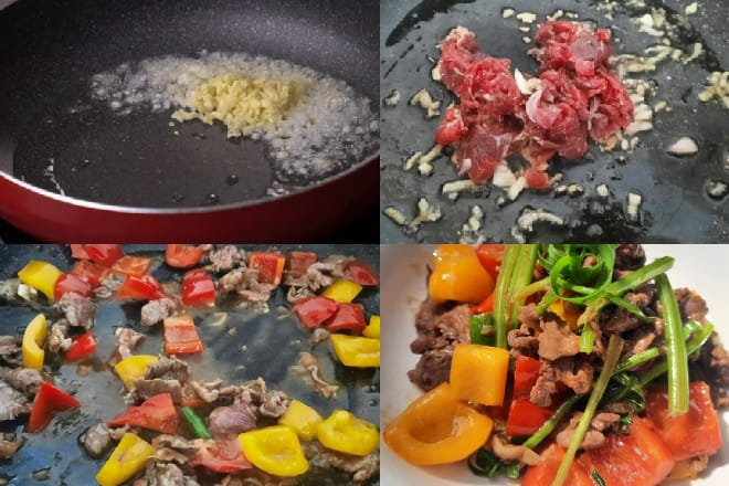 Bò xào ớt chuông