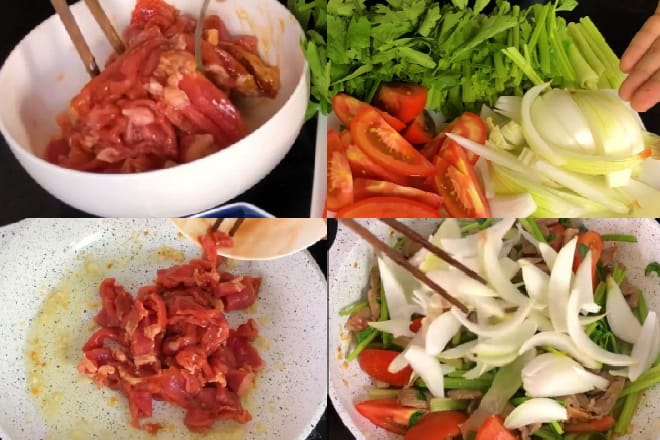 Thịt bò xào cà chua