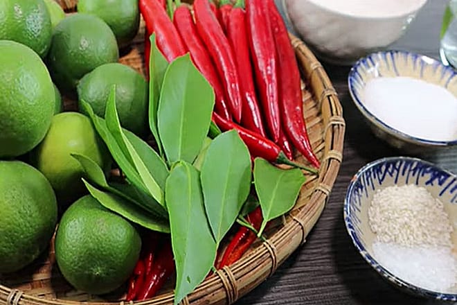 Nguyên liệu làm nước sốt chanh ớt sữa đặc