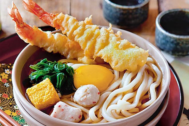 Giải mã mì udon - Món ăn “trứ danh” của Xứ sở Hoa anh đào mi tempura udon