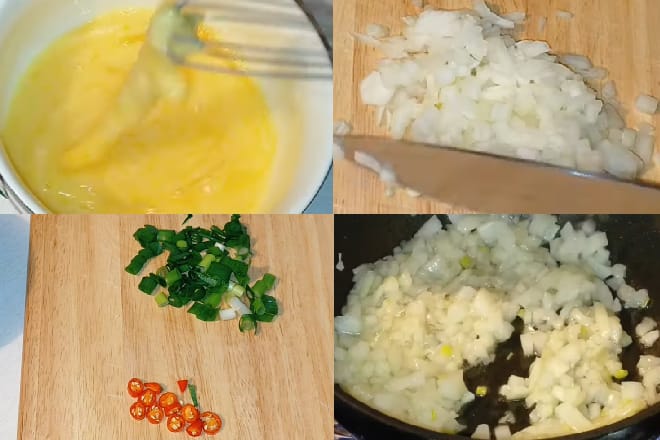 Top 3 món ngon từ đậu phụ non, càng ăn càng ghiền Đánh trứng với hành tây