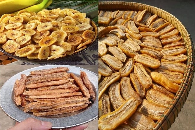 Cách làm chuối sấy dẻo, chuối sấy dẻo bằng lò nướng đơn giản cách làm chuối khô
