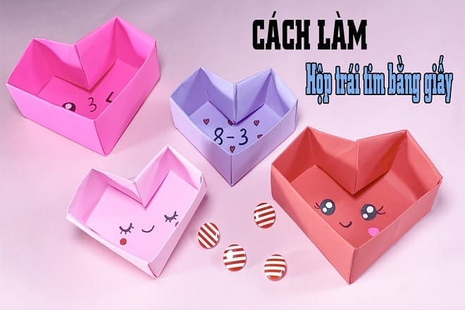5 cách làm hộp quà hình trái tim