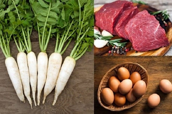 thành phần bánh củ cải chiên