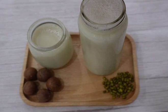 Sữa hạt macca đậu xanh cho bé
