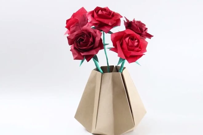 cách làm hoa origami