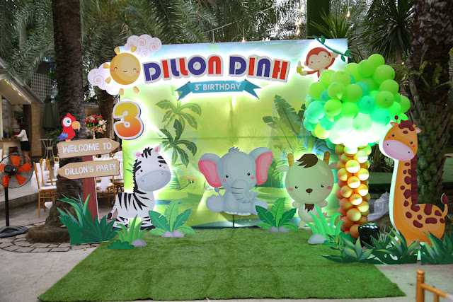 sinh nhat dac biet cho be Dillion chu de rung